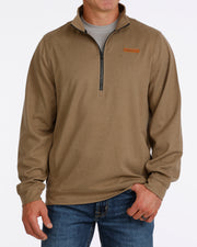 Cinch Men's Light Brown 1/2 Zip Pullover MWK1913005