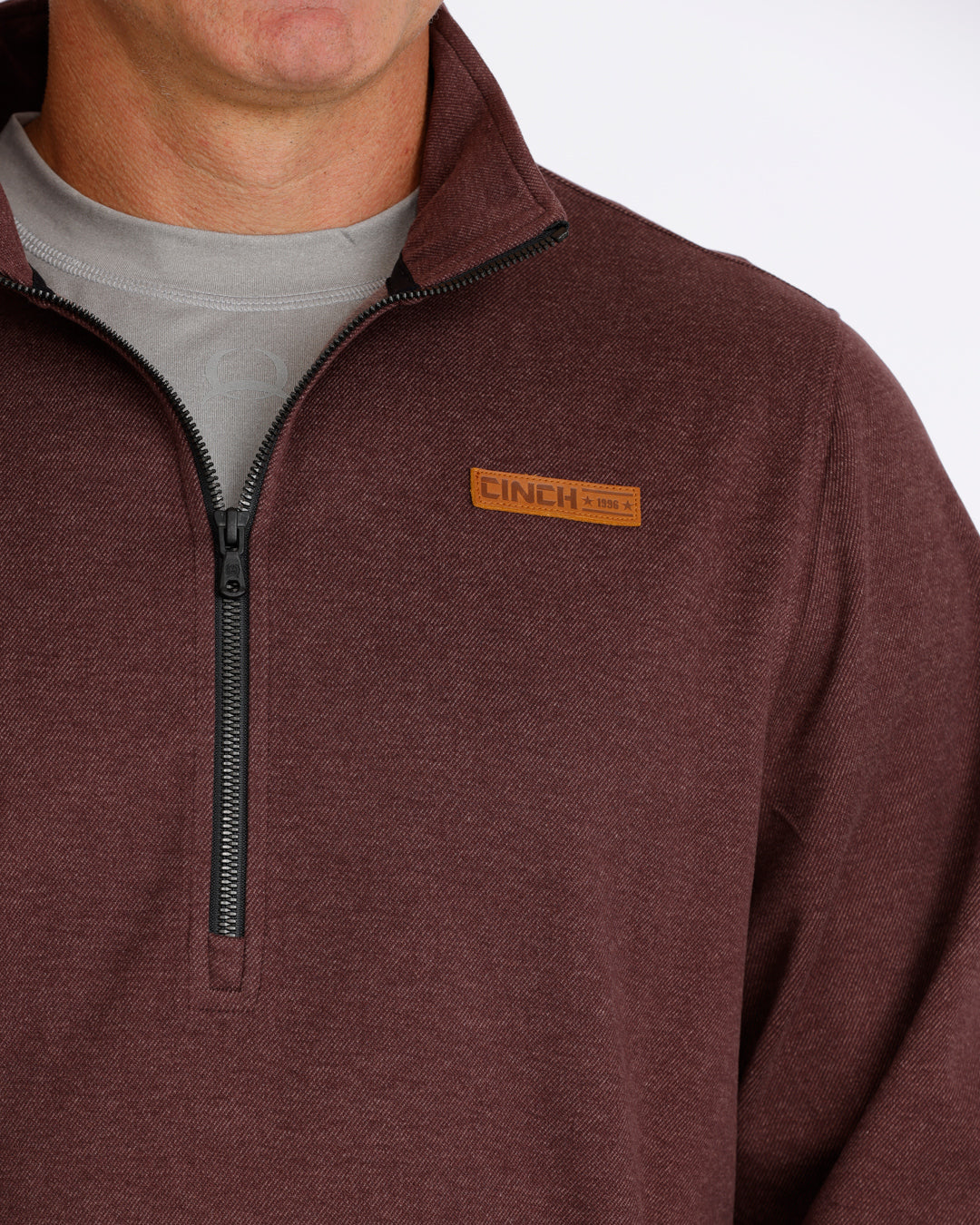 Cinch Men's Wine 1/2 Zip Pullover MWK1913006
