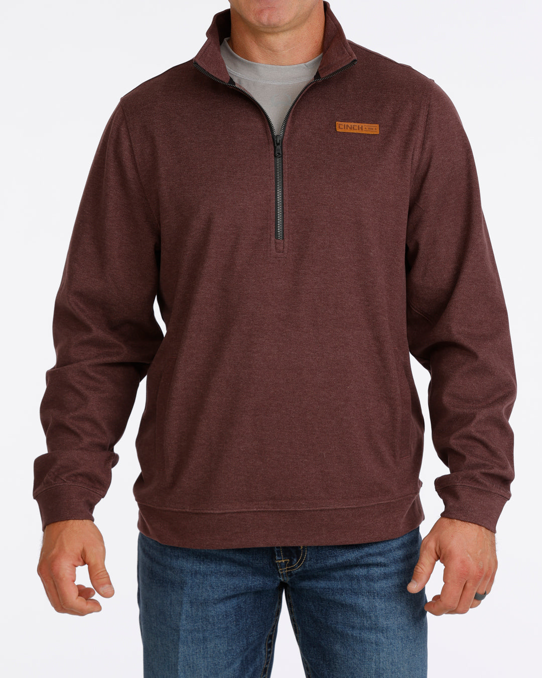 Cinch Men's Wine 1/2 Zip Pullover MWK1913006