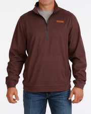 Cinch Men's Wine 1/2 Zip Pullover MWK1913006