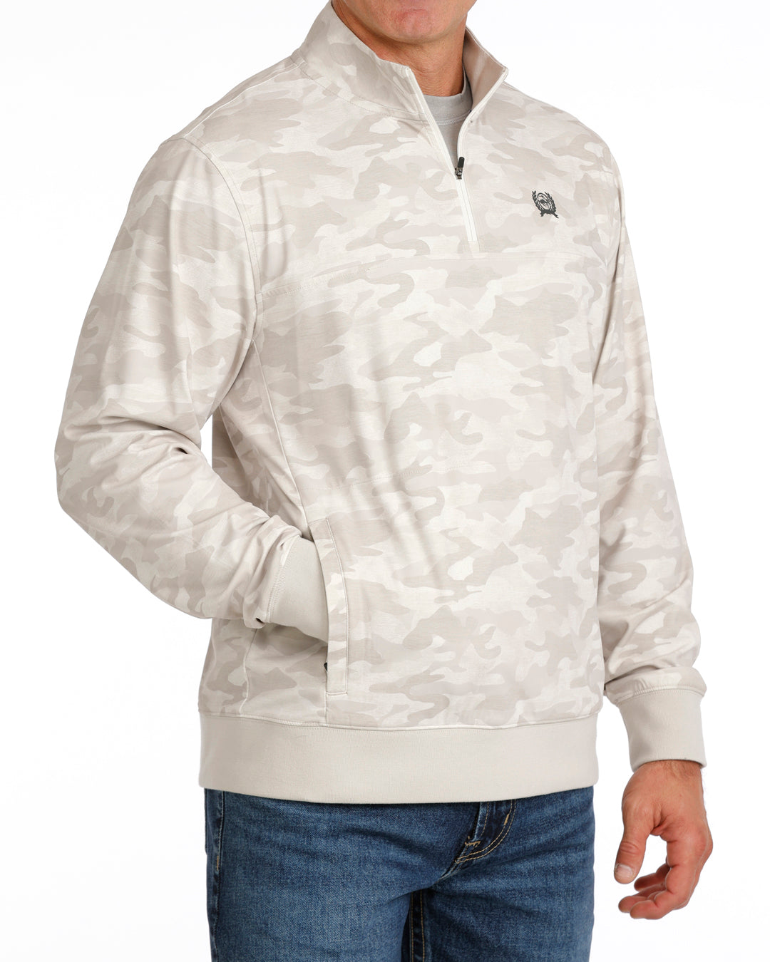 Cinch Men's Gray Camo Quarter Zip MWK1971001