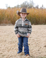 Cinch Boy's Olive Polar Fleece Pullover MWK7590021