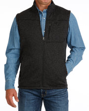 Cinch Men's Plus Charcoal Sweater Vest MWV122507X