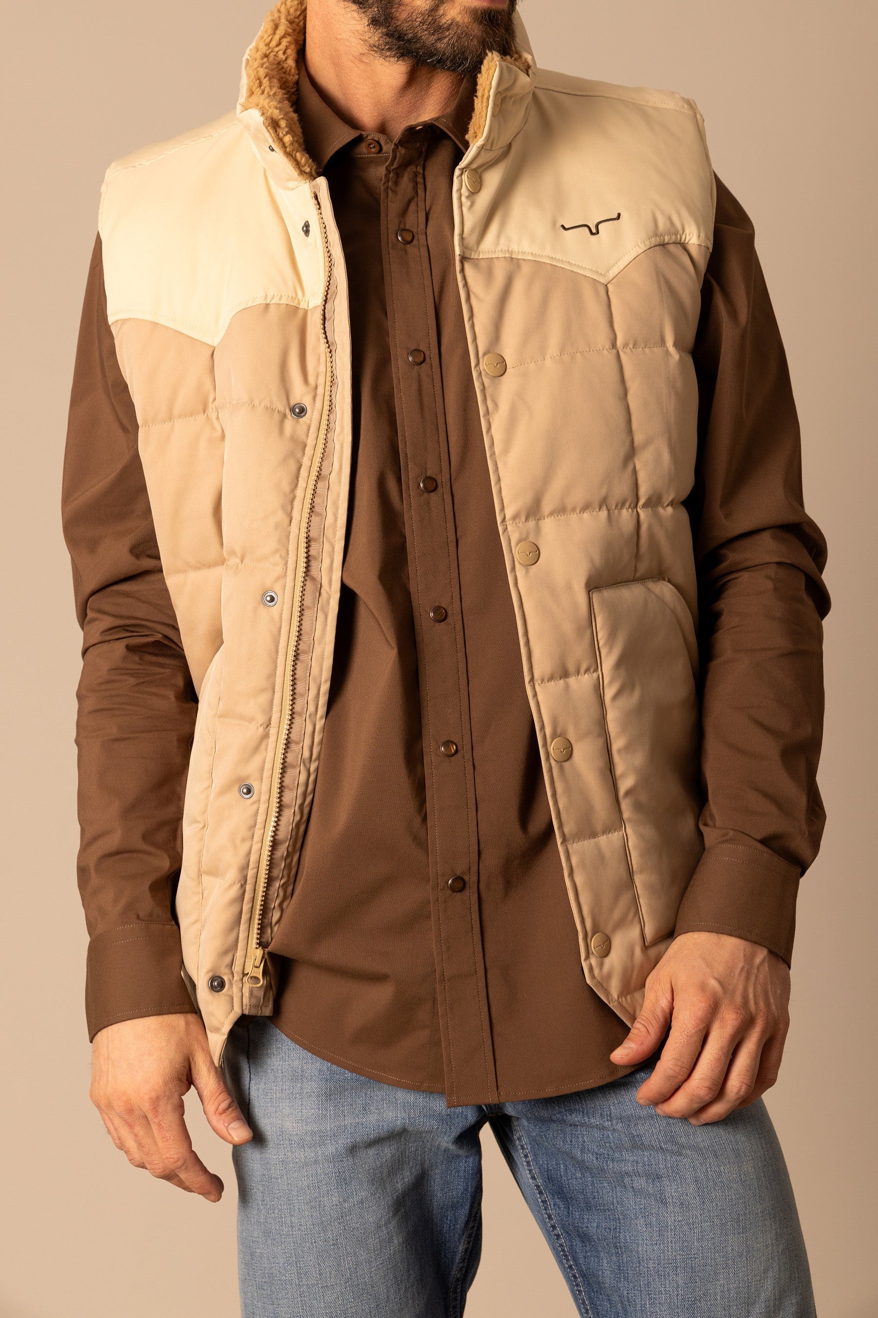 Kimes Ranch Men's Khaki Muir Trail Vest