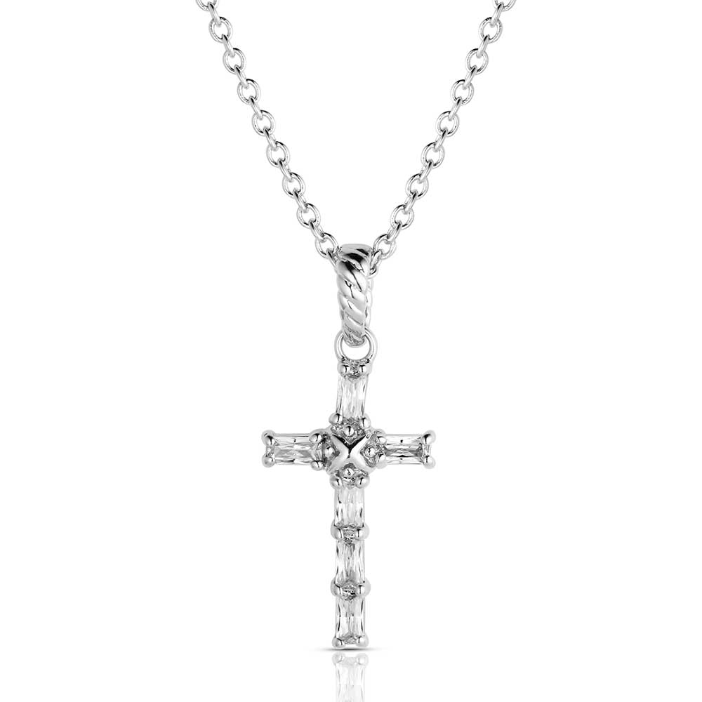 Montana Silversmiths Acadian Cross Baguette Necklace NC3239
