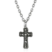 Montana Silversmiths Antiqued Barbed Wire Cross Necklace NC3848