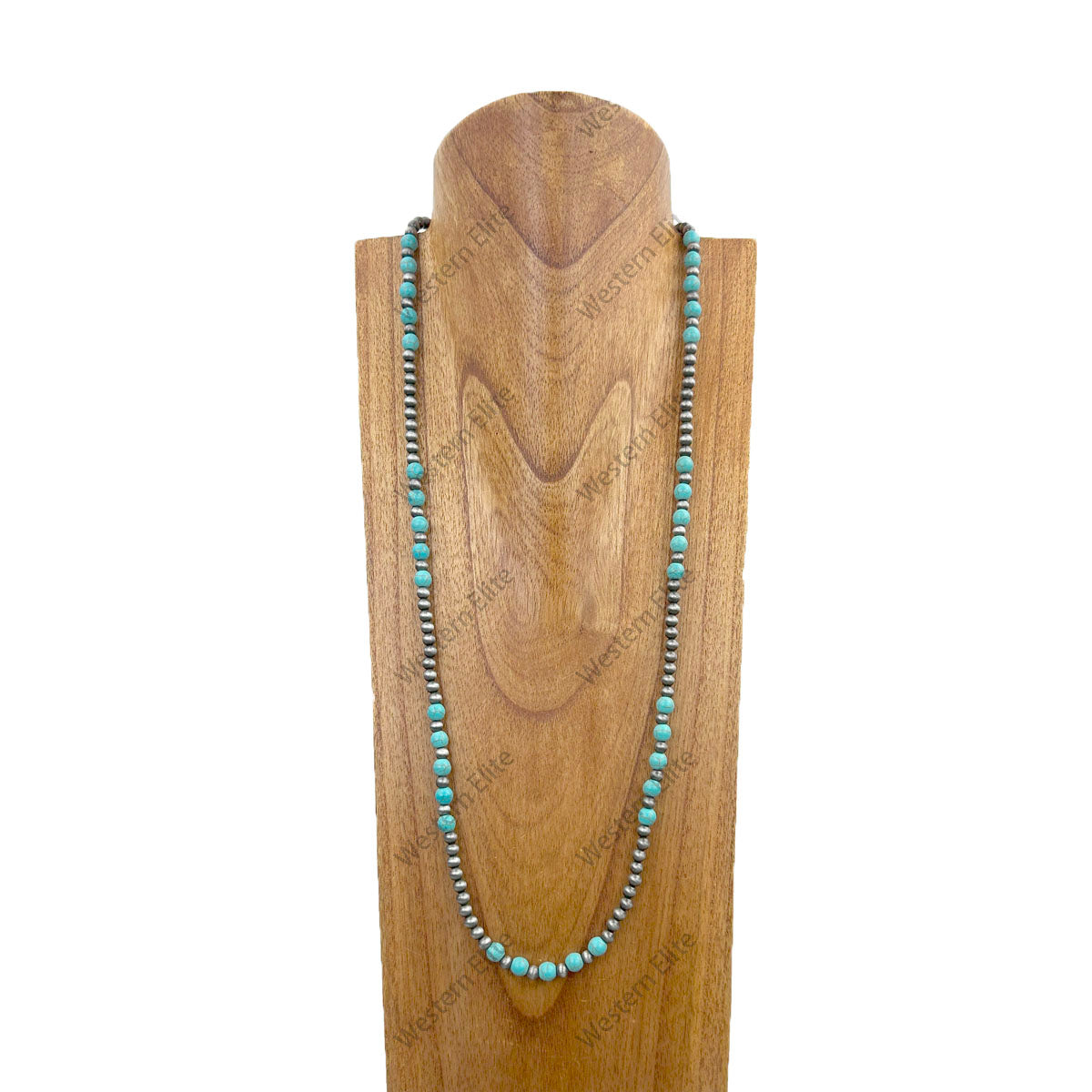 Western Elite Navajo Pearl and Turquoise Necklace NKY240427-01