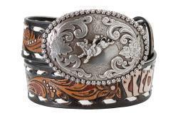 Nocona Boy's Aces Buckstitch Laced Belt N4443901