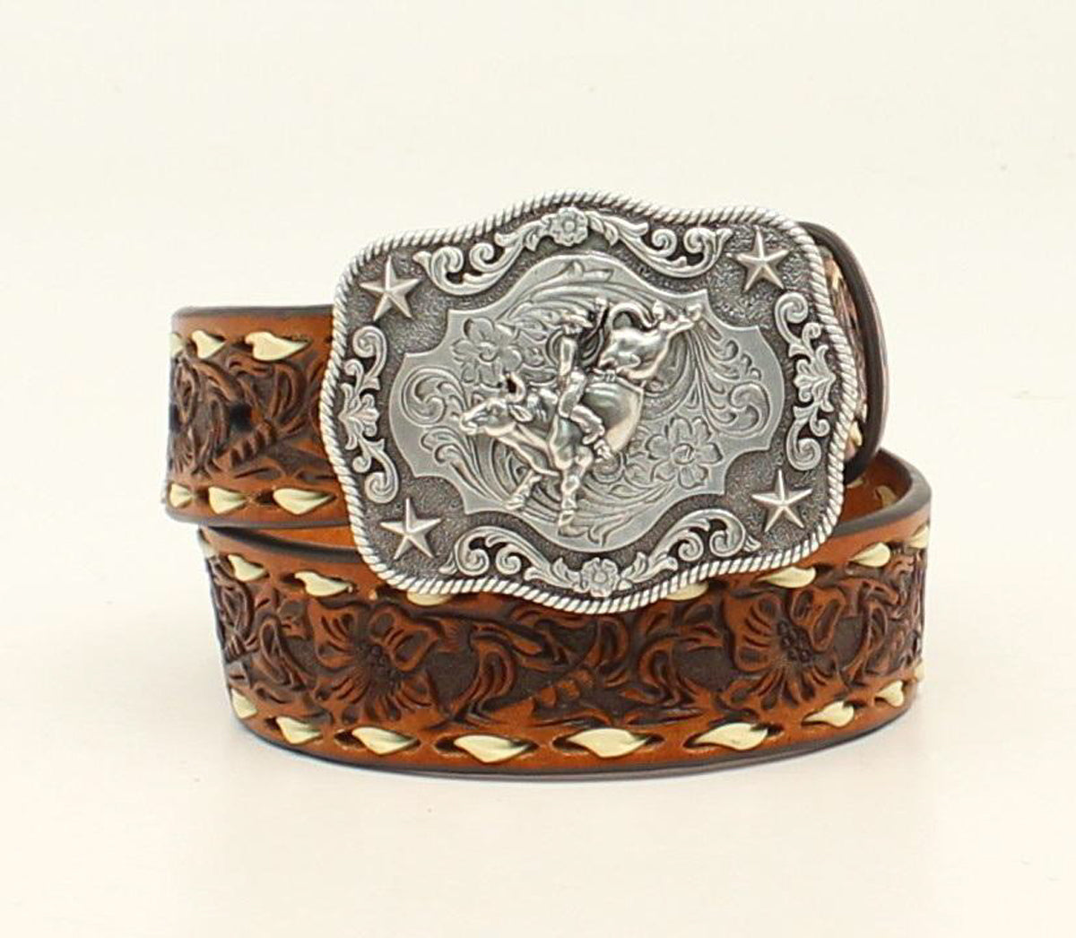 Nocona Boy's Floral Embossed Western Belt