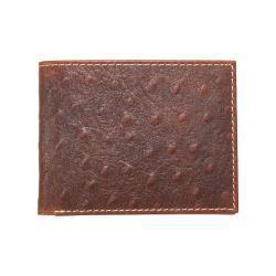 Nocona Men's Brown Ostrich Print Bi-Fold Wallet N500050602