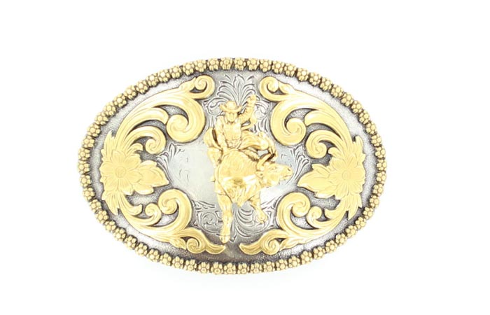 Nocona Floral Embossed Bullrider Buckle 3756641