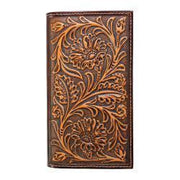 Nocona Men's Brown Floral Embossed Rodeo Wallet N500051202