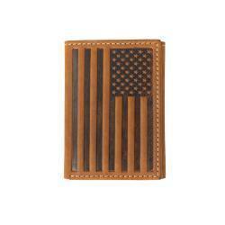 Nocona Embossed Flag Tri-Fold Wallet N500044302