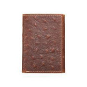 Nocona Men's Brown Ostrich Print Tri-Fold Wallet N500050502