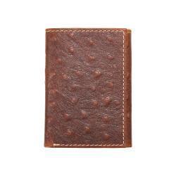 Nocona Men's Brown Ostrich Print Tri-Fold Wallet N500050502