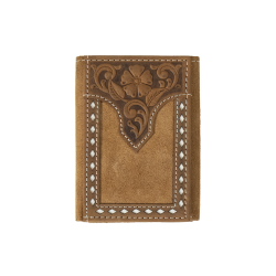 Nocona Roughout Bucklace Trifold Wallet N5415808