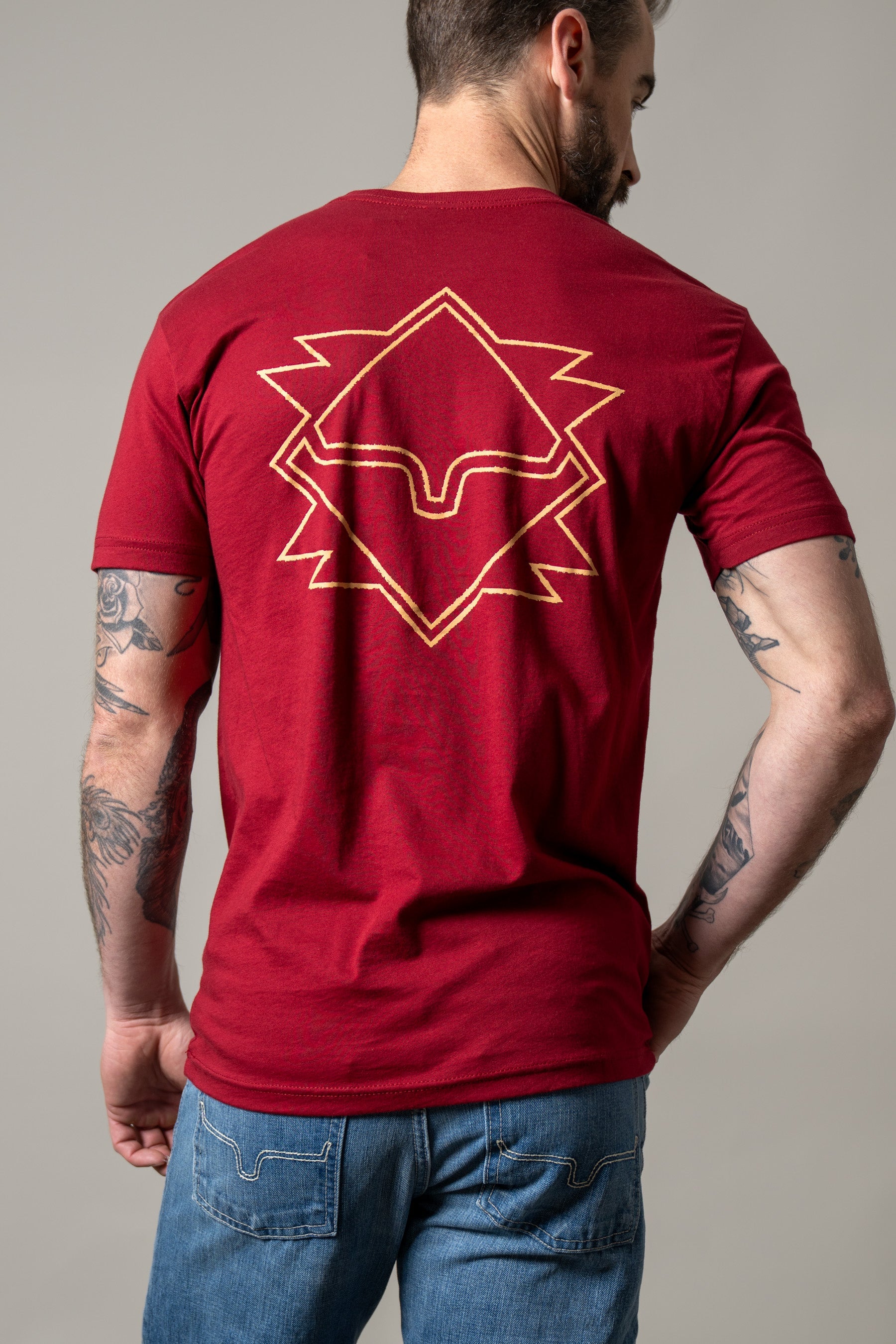 Kimes Ranch Men's North Star Cardinal Tee C4