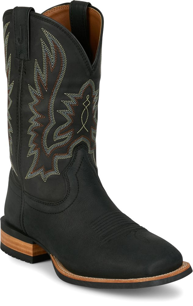 Justin Men's Coal Black Western Boot OL7336