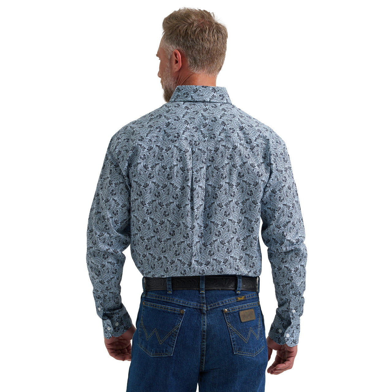 Wrangler Men's George Strait Paisley Long Sleeve Shirt 2381960