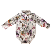Shea Baby Girl's Pink Vintage Cowgirl Snap Front Shirt GWEST27