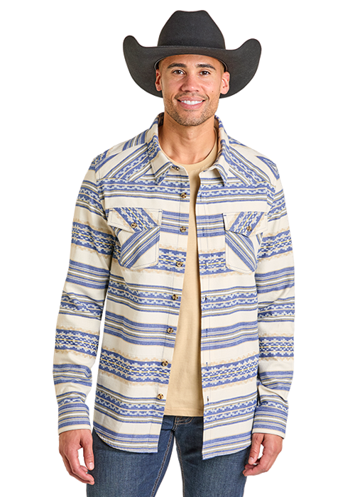 Panhandle Slim Men's Aztec Stripe Shacket
