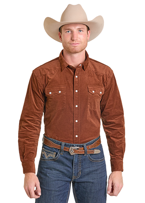 Panhandle Slim Men's Corduroy Snap Front Shirt