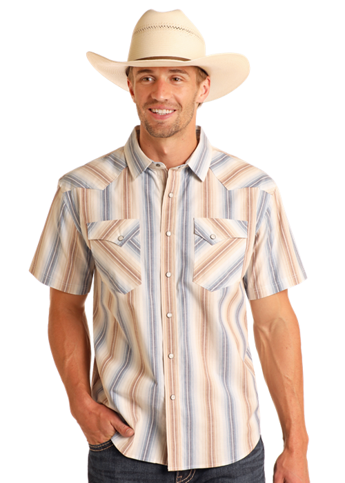 Panhandle Men's Striped Snap Front Shirt
