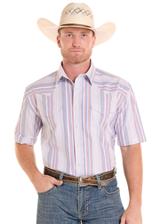 Rock & Roll Men's Striped Short Sleeve Shirt PMN3S08892