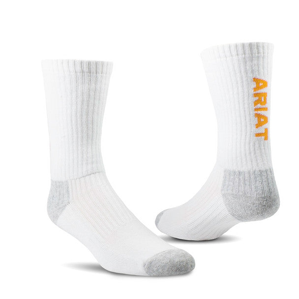 Ariat Men's Premium Ringspun Cotton 3 Pack Crew Work Socks AR2239