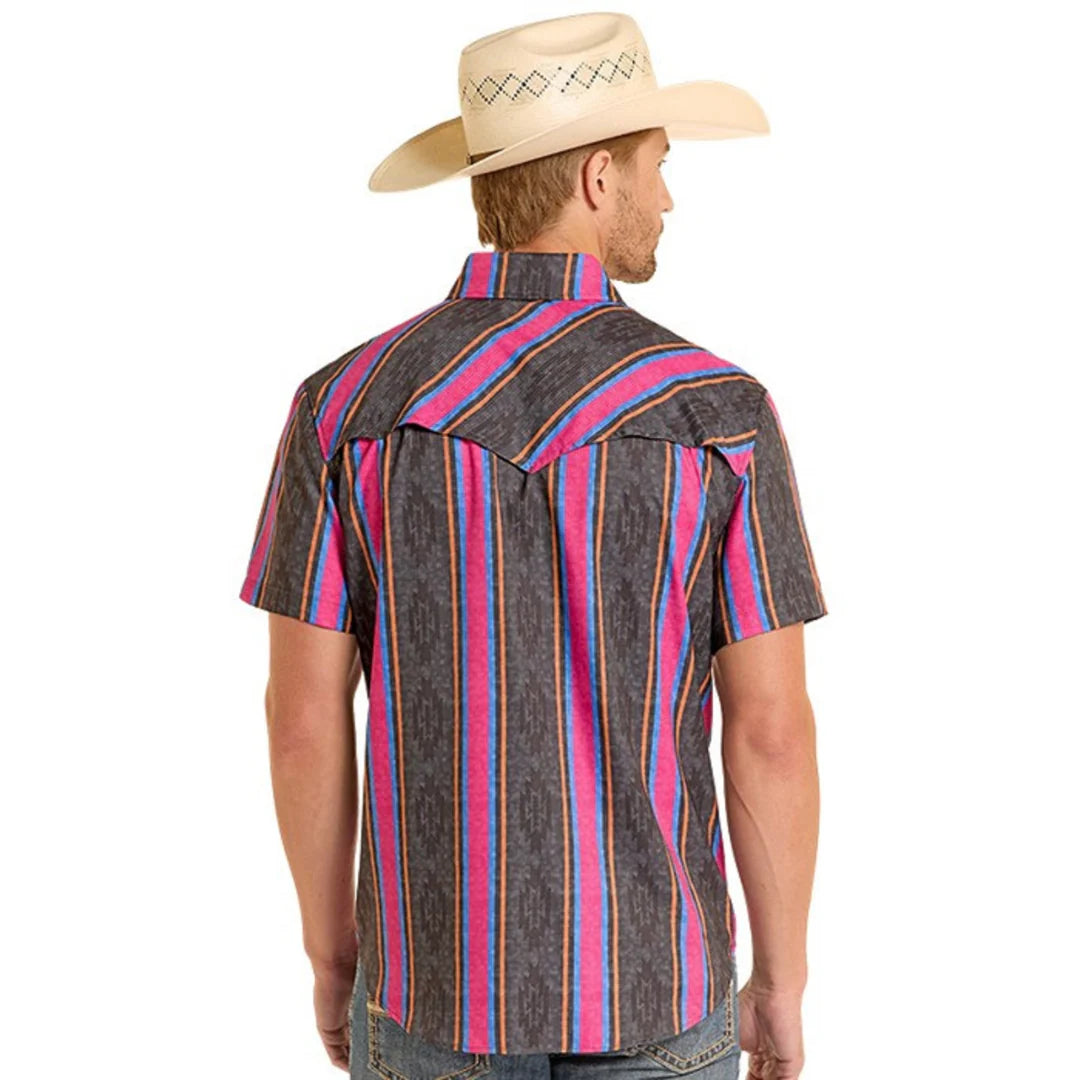 Rock & Roll Cowboy TEK Ripstop Striped Shirt BMN3S08684