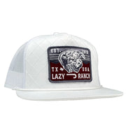 Lazy J Ranch Wear White Red Rock Classic Rope Trucker Cap WHITE4QR-REDRK