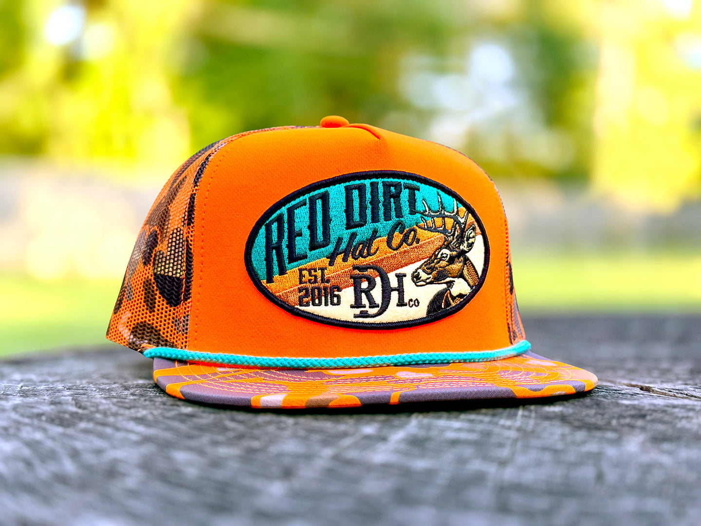 Red Dirt Hat Co. Orange and Camo Showstopper Cap RDHC-537