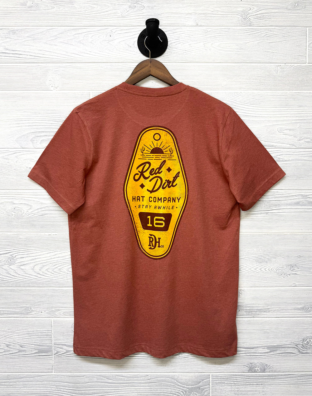 Red Dirt Hat Co. Men's Heather Clay Hotel Key Tee RDHC-T-156