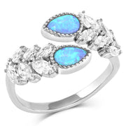 Montana Silversmiths Crystal Waterfall Wrap Ring RG5362B