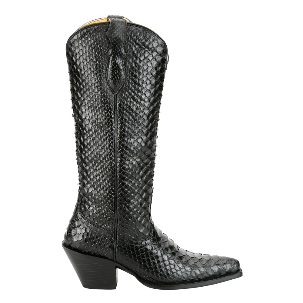 Justin Women's Reba Queen Black Python Boot RML392