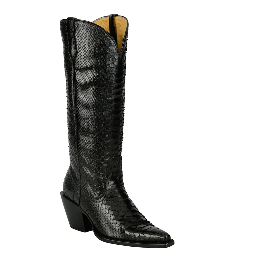 Justin Women's Reba Queen Black Python Boot RML392