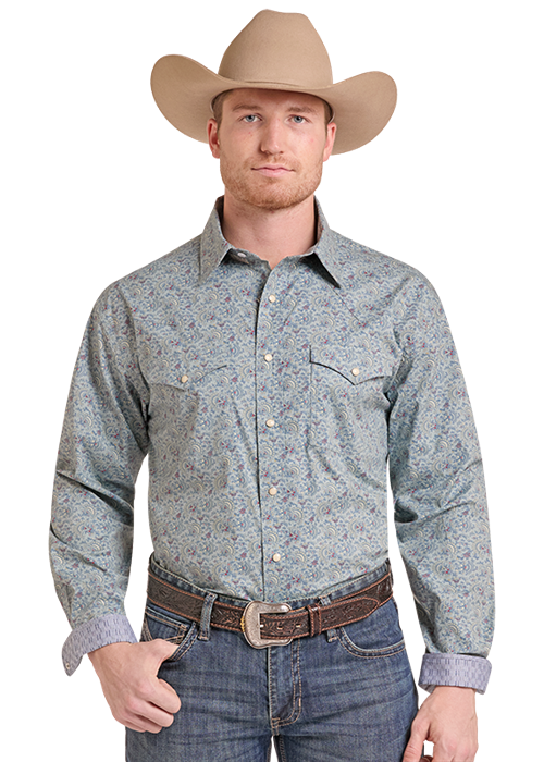 Panhandle Slim Men's Stillwater Vintage Paisley Snap Front Shirt RMN2S09540