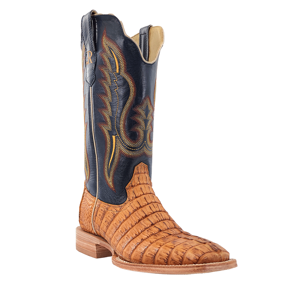R Watson Men's Saddle Hornback Caiman Western Boot RW3010