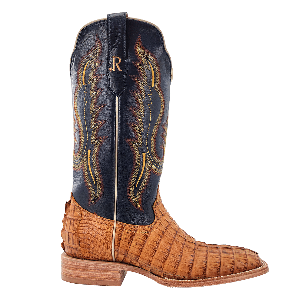 R Watson Men's Saddle Hornback Caiman Western Boot RW3010