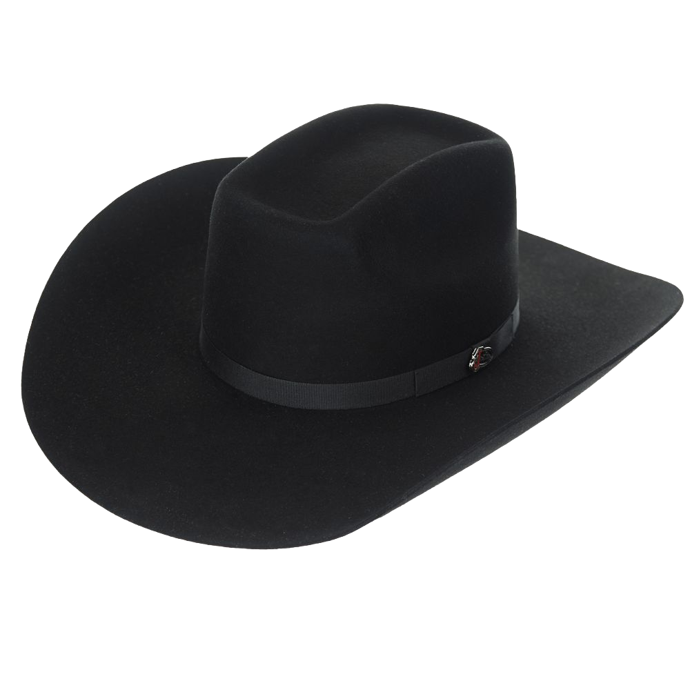 Justin Square Top Black Wool Cowboy Hat JUS11553