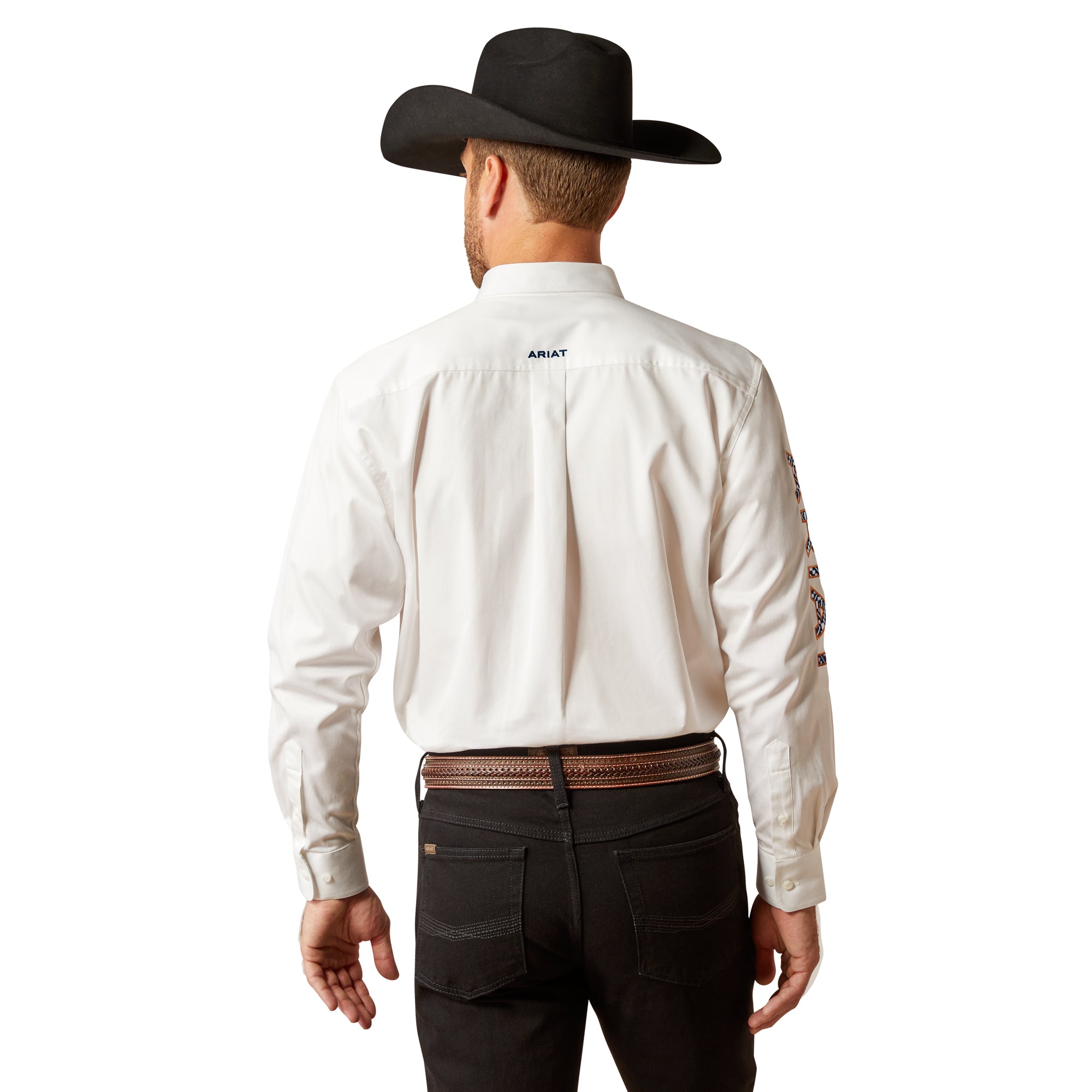 Ariat Men's Team White Long Sleeve Shirt