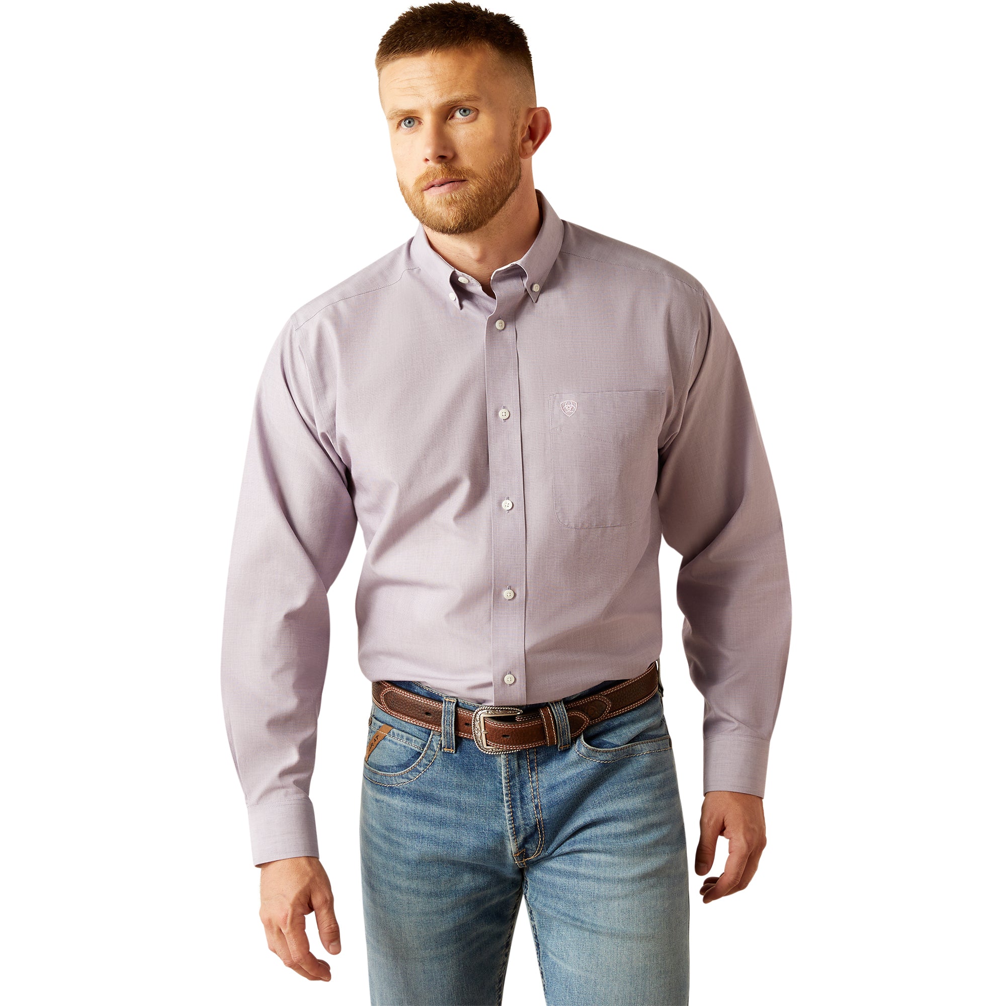 Ariat Men's Wrinkle Free Solid Button Down Shirt
