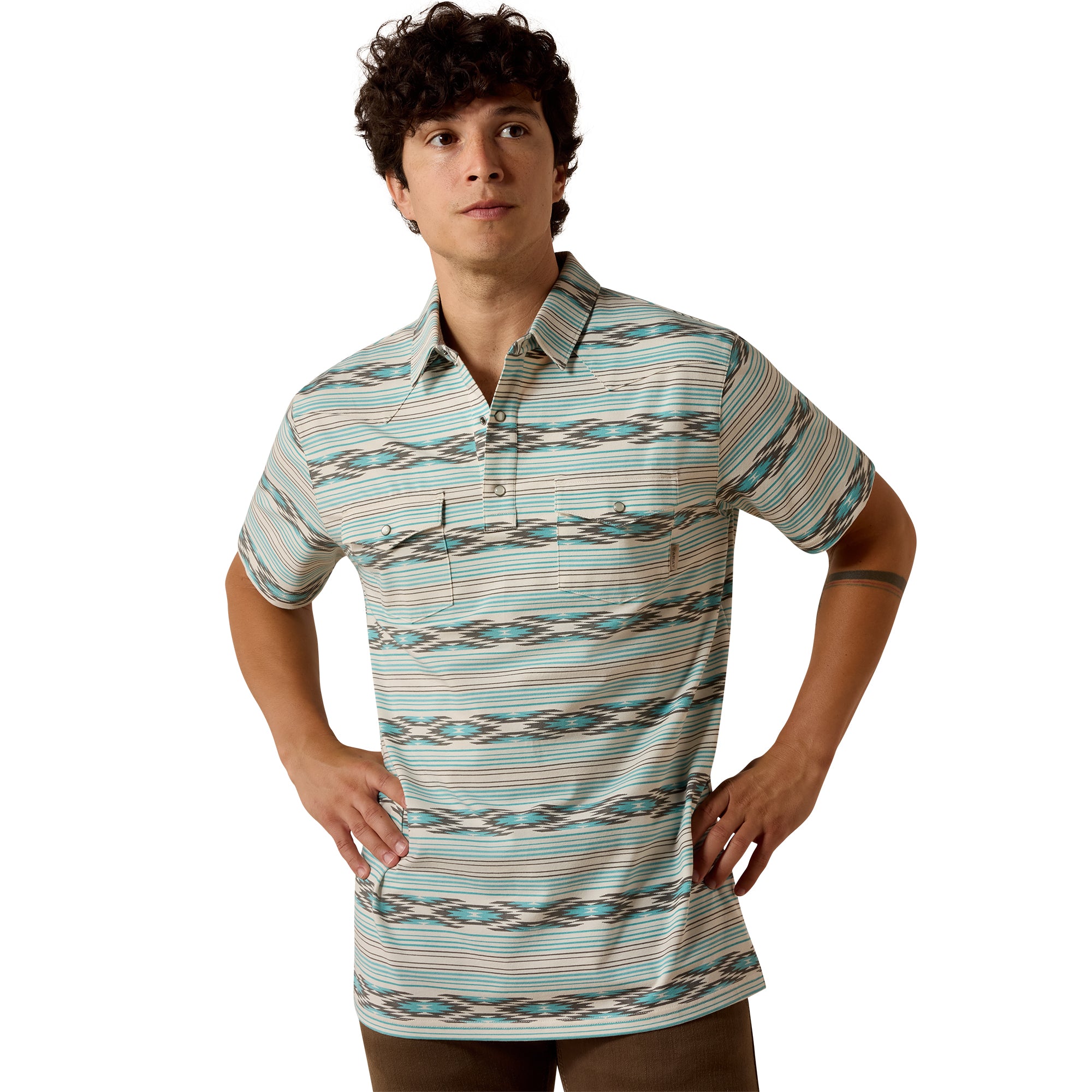Ariat Men's Moonbeam Retro Western Snap Polo 10073501