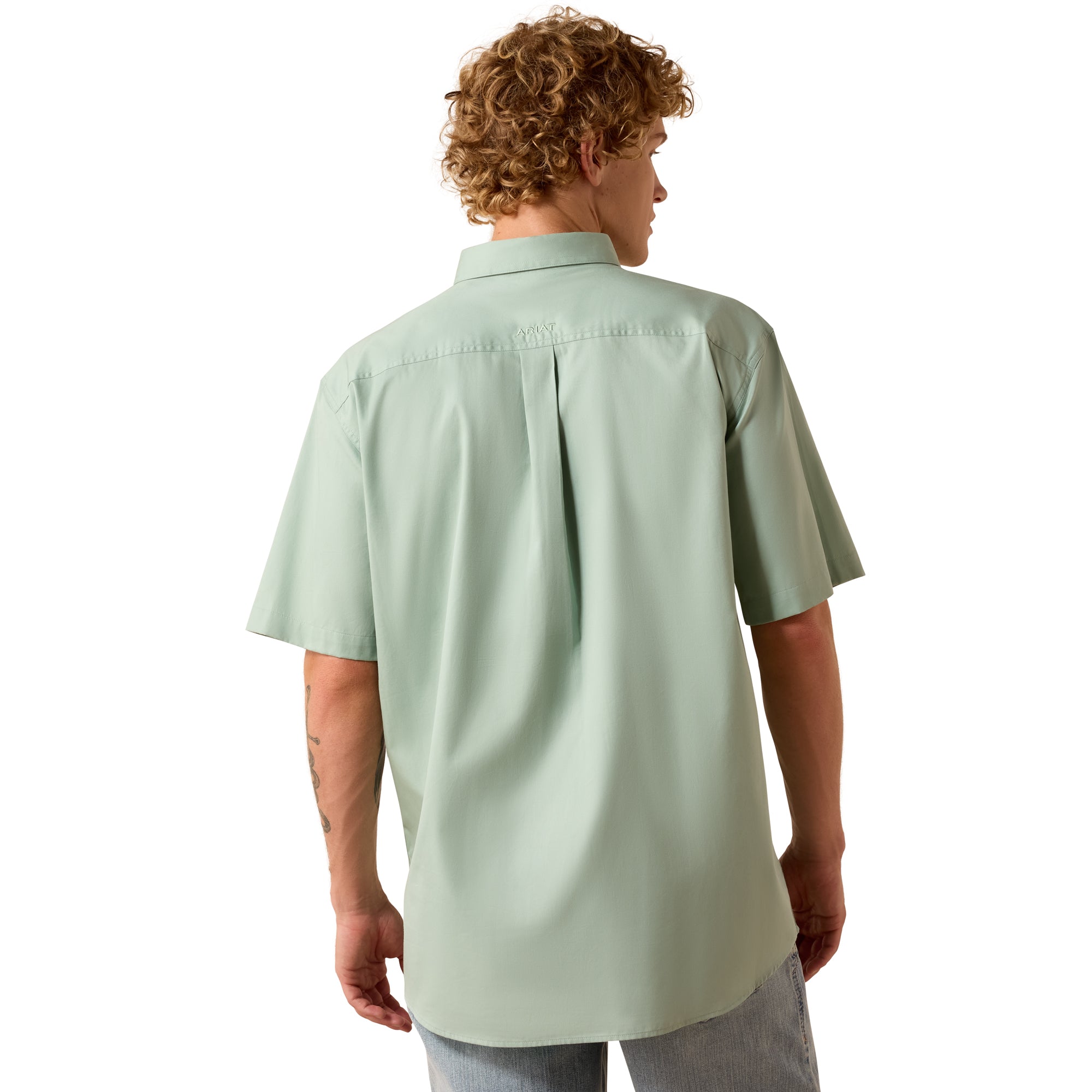 Ariat Men's Silt Green Lightweight Twill Button Down Shirt 10073617