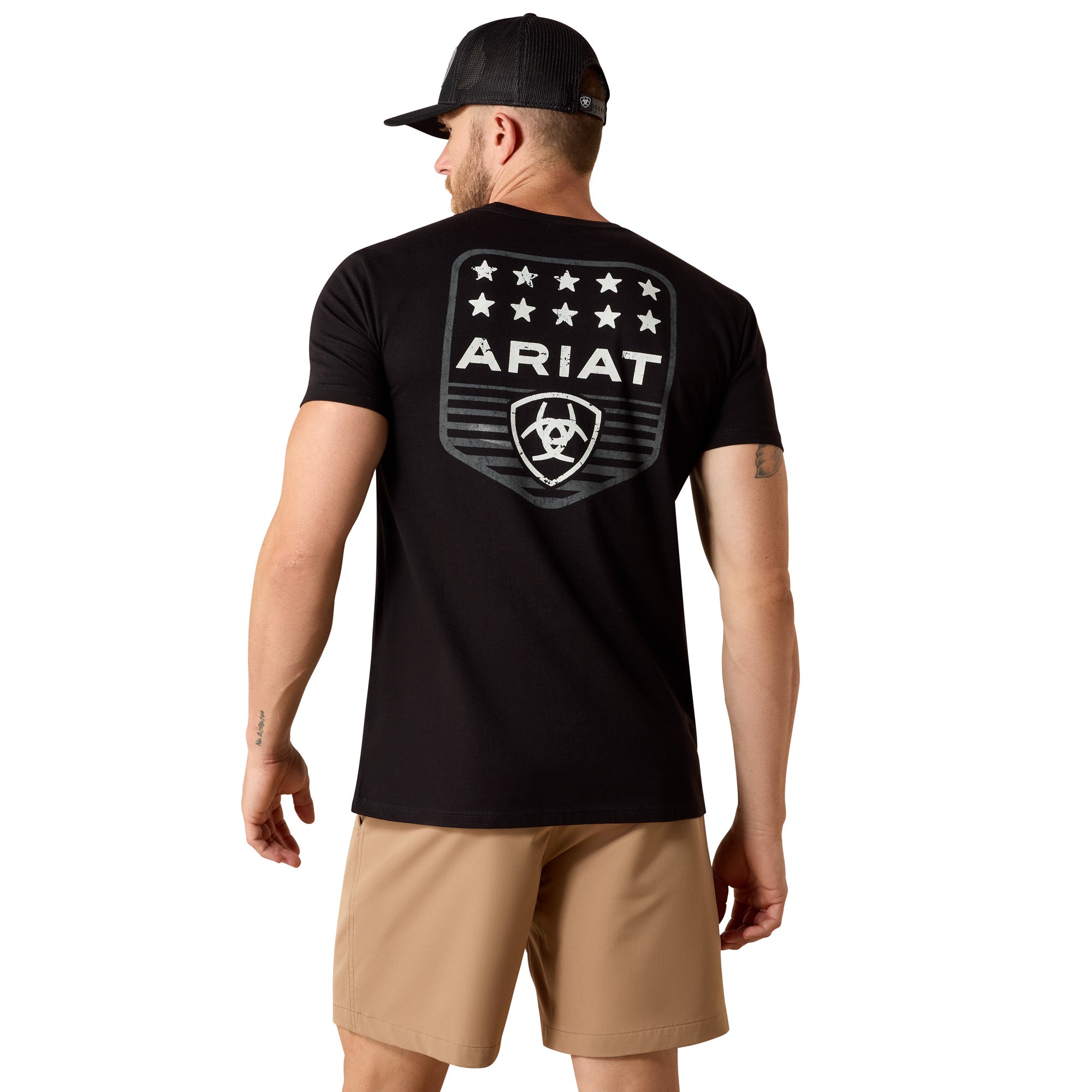 Ariat Men's Black Stripe Patriotic Badge T-Shirt 10073966