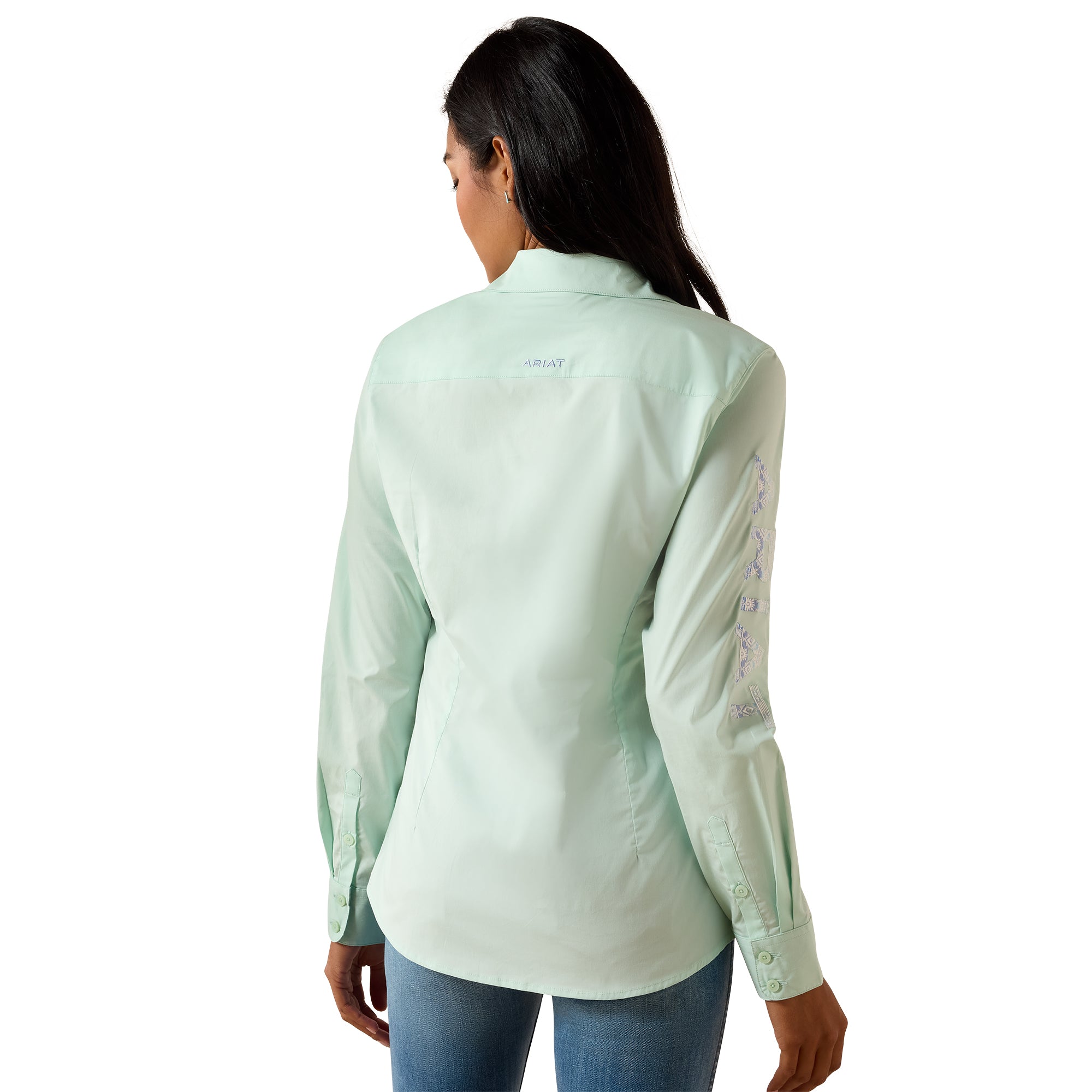 Ariat Women's Dusty Aqua Team Kirby Button Down 10073392