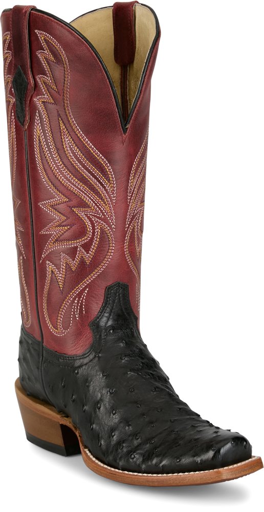 Tony Lama Women's Black Full Quill Ostrich Boot SA6112