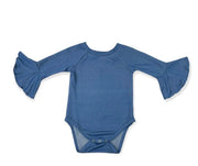 Shea Baby Girl's Denim Bell Sleeve Onesie SBF01