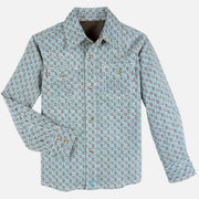 Wrangler Boy's Blue Printed Shirt 2330508 C3