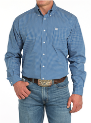 Cinch Men's Royal Printed Long Sleeve Shirt MTW1105928